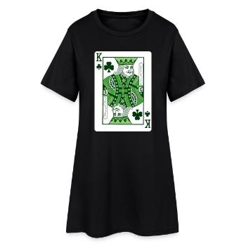 König von Shamrock St. Patrick's Irish - Frauen T-Shirt-Kleid - Schwarz - Vorne