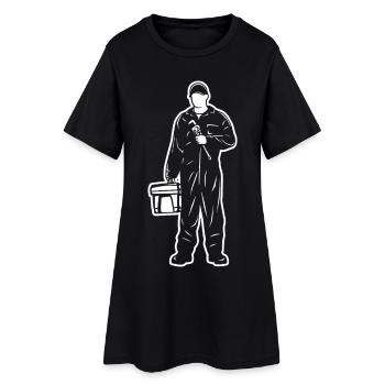 plombier - Robe T-shirt Femme - noir - Devant