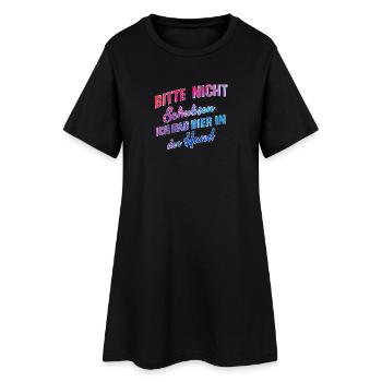 S’il te plaît, ne pousse pas, j’ai de la bière à la main - Robe T-shirt Femme - noir - Devant