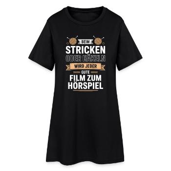 Knit or Crochet: Film Becomes Hörspiel - Women’s T-Shirt Dress - black - Front