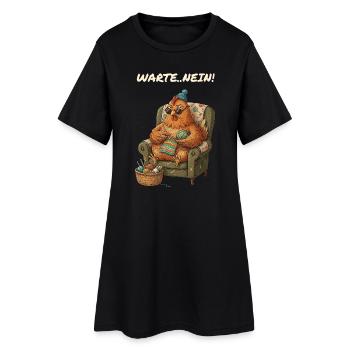 Lustiger Spruch Hühner Mama - Frauen T-Shirt-Kleid - Schwarz - Vorne
