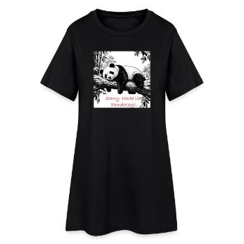 Sorry, heute Pandatag - Frauen T-Shirt-Kleid - Schwarz - Vorne