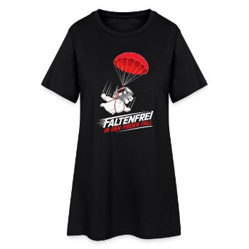 Fallschirm Bügeln Extremsport - Frauen T-Shirt-Kleid - Schwarz - Vorne