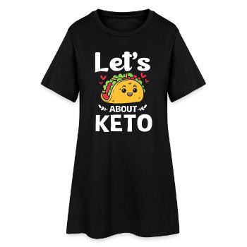 Keto - Robe T-shirt Femme - noir - Devant