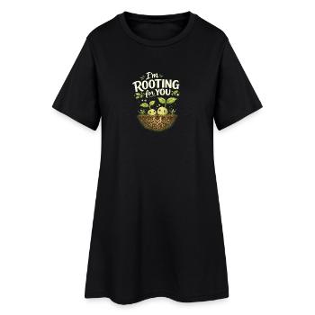 Je t’encourage – un jeu de mots à base de plantes - Robe T-shirt Femme - noir - Devant