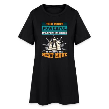Chess Chess Player Chessboard - Women’s T-Shirt Dress - black - Front