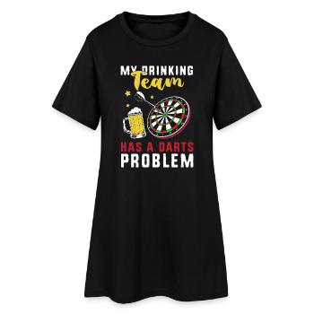 Dart Dartboard Dartpfeil - Women’s T-Shirt Dress - black - Front