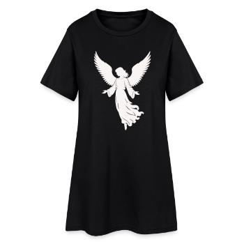 Silhouette d’ange avec des ailes - Robe T-shirt Femme - noir - Devant