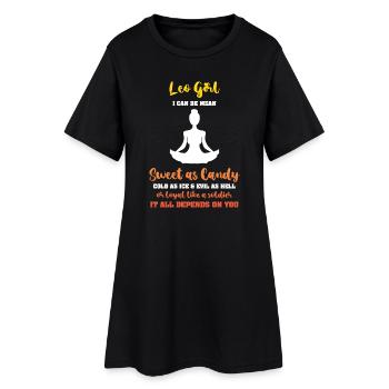 Zodiac sign Leo - Women’s T-Shirt Dress - black - Front