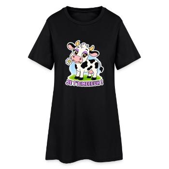 Je t’aimeeeuh ! - Robe T-shirt Femme - noir - Devant
