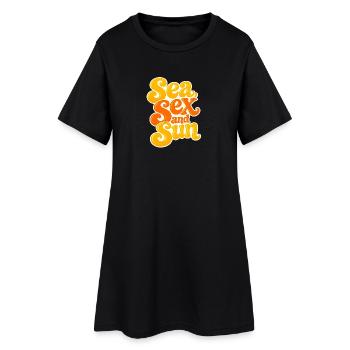 Sea, Sex and Sun - Robe T-shirt Femme - noir - Devant