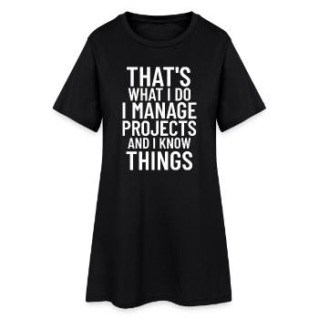Coordinateur de Superviseur de Chef de Projet Drôle - Robe T-shirt Femme - noir - Devant