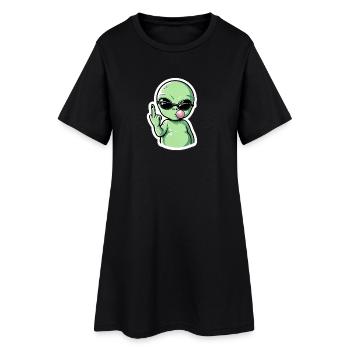 Extraterrestre avec lunettes de soleil Groove de fellation - Robe T-shirt Femme - noir - Devant