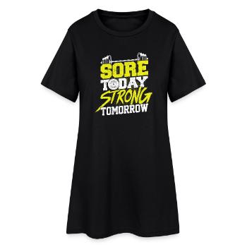 Fitness Score Today Strong Demain - Robe T-shirt Femme - noir - Devant