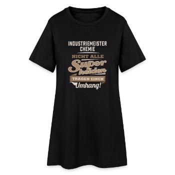 Superhelden in Sepia - Industriemeister Chemie - - Frauen T-Shirt-Kleid - Schwarz - Vorne