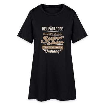 Superhelden in Sepia - Heilpädagoge - RAHMENLOS - Frauen T-Shirt-Kleid - Schwarz - Vorne
