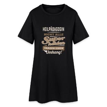 Superhelden in Sepia - Heilpädagogin - RAHMENLOS - Frauen T-Shirt-Kleid - Schwarz - Vorne