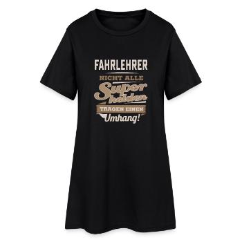 Superhelden in Sepia - Fahrlehrer - RAHMENLOS - Frauen T-Shirt-Kleid - Schwarz - Vorne