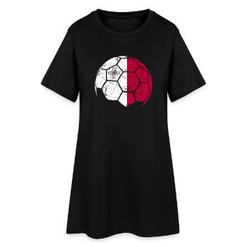 Malte Ballon de football Football - Robe T-shirt Femme - noir - Devant