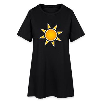 soleil arc-en-ciel nuages soleil météo cloud50 - Robe T-shirt Femme - noir - Devant