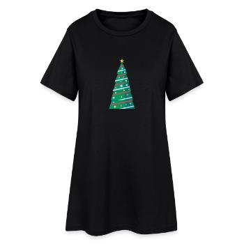 Noël - Robe T-shirt Femme - noir - Devant