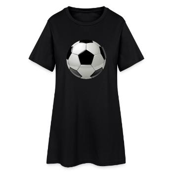 Fussball - Frauen T-Shirt-Kleid - Schwarz - Vorne