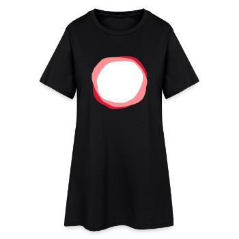 cercles psychédéliques - Robe T-shirt Femme - noir - Devant