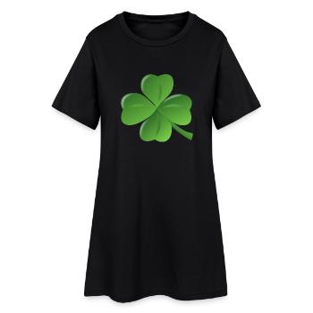 trèfle chance trèfle à quatre feuilles chance clover8 - Robe T-shirt Femme - noir - Devant
