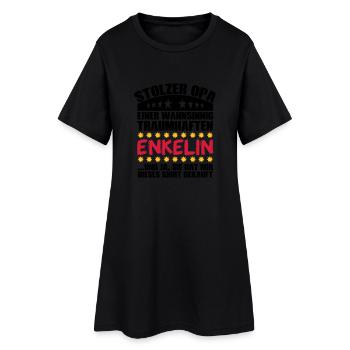Traumhafte Enkelin (Opa) - Frauen T-Shirt-Kleid - Schwarz - Vorne