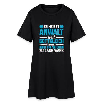 ANWALT - Perfekt - Frauen T-Shirt-Kleid - Schwarz - Vorne