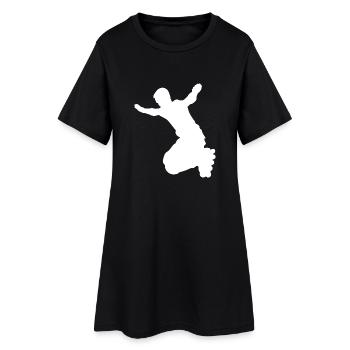 Patins rollers rollers patins - Robe T-shirt Femme - noir - Devant