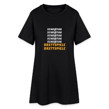 scheisstag geschenk geburtstag Brettspiele - Frauen T-Shirt-Kleid - Schwarz - Vorne