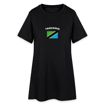 J'adore les racines d'amour de la maison de la maison TANZANIE - Robe T-shirt Femme - noir - Devant