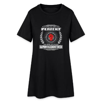 Ich bin perfekt KAUFMANN IM GESUNDHEITSWESEN png - Frauen T-Shirt-Kleid - Schwarz - Vorne