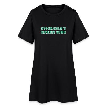Le côté vert de Stockholm - Robe T-shirt Femme - noir - Devant
