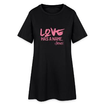Love has a name. Jesus! (Rosa) - Frauen T-Shirt-Kleid - Schwarz - Vorne
