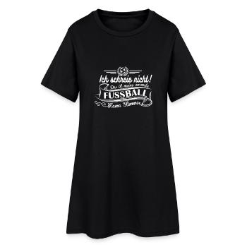 Fußball Mama Stimme - Frauen T-Shirt-Kleid - Schwarz - Vorne