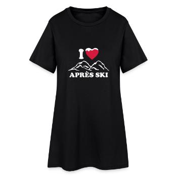 J'aime Apres Ski - Robe T-shirt Femme - noir - Devant