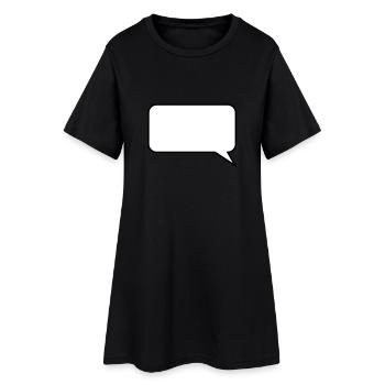 Ballon / / dessin animé / / dire / / déclaration - Robe T-shirt Femme - noir - Devant