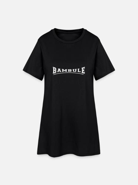 BAMBULE - Frauen T-Shirt-Kleid - Schwarz