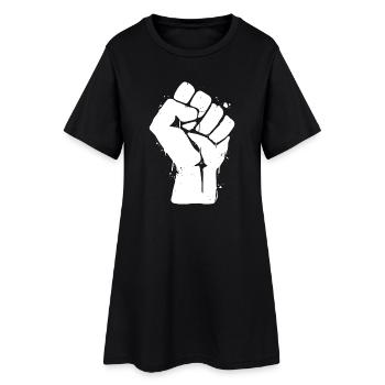 Poing de rébellion - Robe T-shirt Femme - noir - Devant