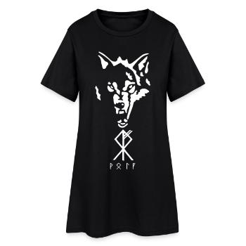 Rune viking du loup - Robe T-shirt Femme - noir - Devant