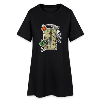 Tarot Abîmé Halloween ! - Robe T-shirt Femme - noir - Devant