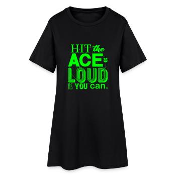 Frappez l’As aussi fort que vous le pouvez néon Tennis Design - Robe T-shirt Femme - noir - Devant