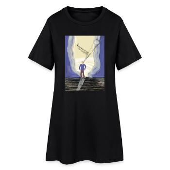 Beyond the Horizon A Cosmic Odyssey - Women’s T-Shirt Dress - black - Front