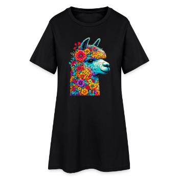 Alpaca - Women’s T-Shirt Dress - black - Front