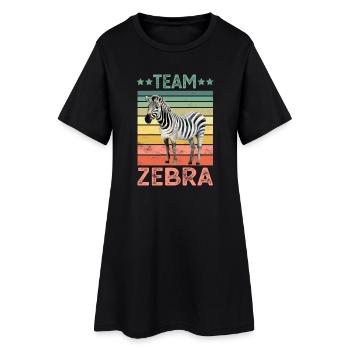 Zebra - Women’s T-Shirt Dress - black - Front