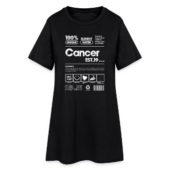 Symbole du zodiaque de l’eau du Cancer - Robe T-shirt Femme - noir - Devant
