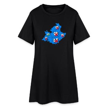 Région PACA - Robe T-shirt Femme - noir - Devant