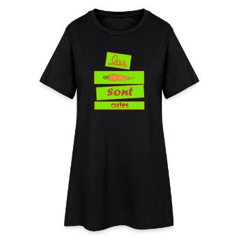 Die Karotten werden gekocht - Frauen T-Shirt-Kleid - Schwarz - Vorne